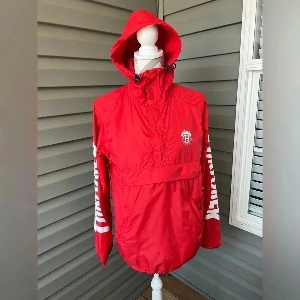 HUF X THRASHER Windbreaker Anorak Red Sz S